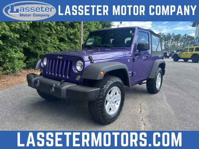 2017 Jeep Wrangler Sport in Purple — front three-quarter view
