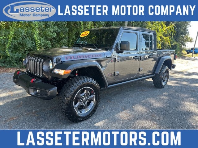 2022 Jeep Gladiator Rubicon in Gray — front three-quarter view