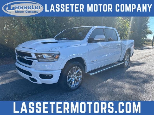 2022 RAM 1500 Laramie in White — front three-quarter view