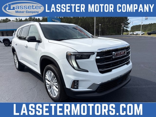 2026 GMC Acadia Elevation in Summit White — front three-quarter view
