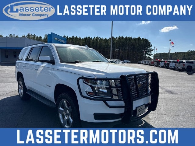2017 Chevrolet Tahoe LT in Summit White — front three-quarter view