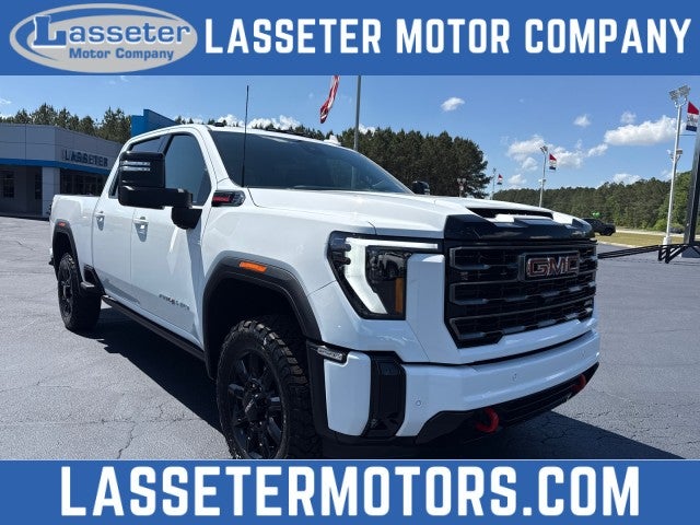 2026 GMC Sierra 2500 HD AT4 in Summit White — front three-quarter view