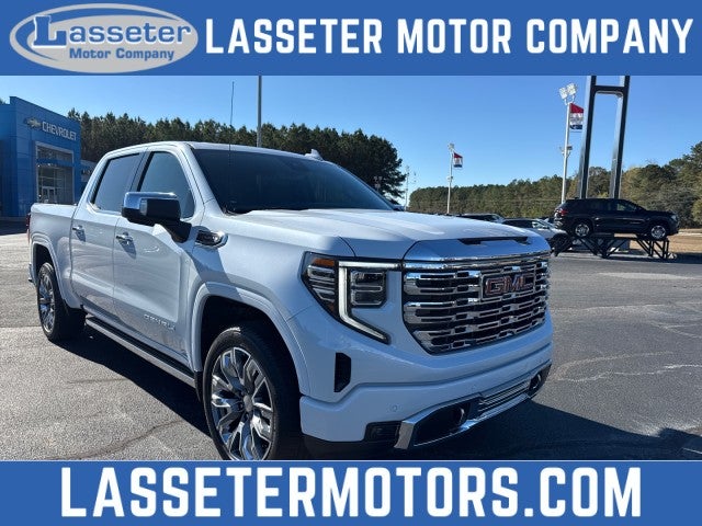 2026 GMC Sierra 1500 Denali in Glacier White Tricoat — front three-quarter view