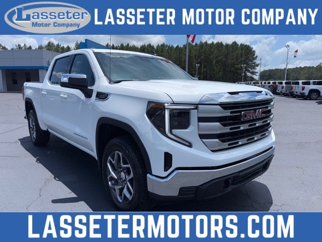 2026 GMC Sierra 1500 SLE in Summit White — front three-quarter view