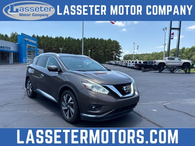 2015 Nissan Murano Platinum in Brown — front three-quarter view